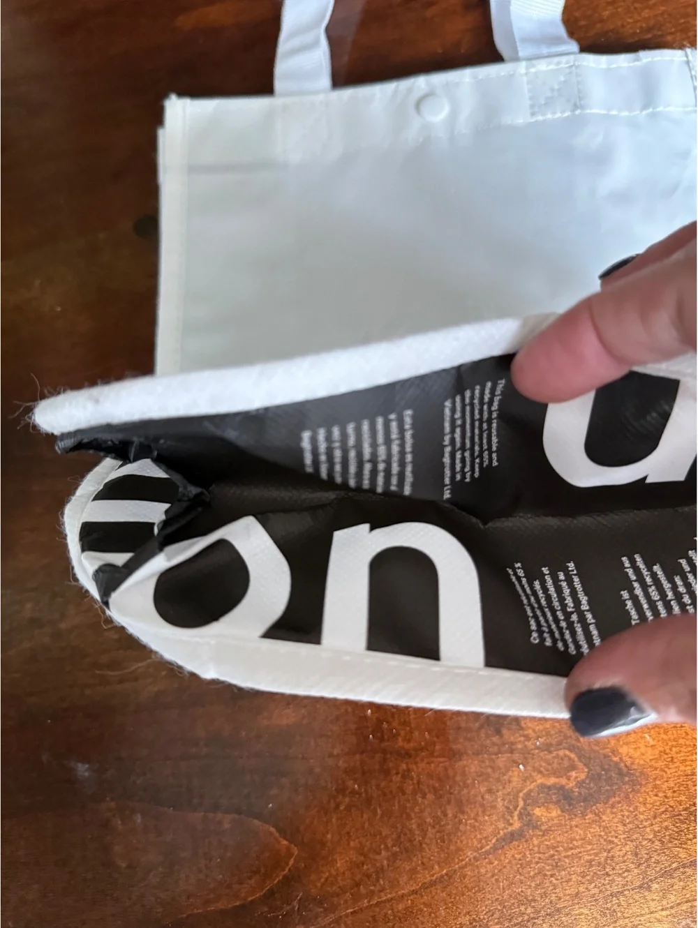 Lululemon White Tote Bag with Logo